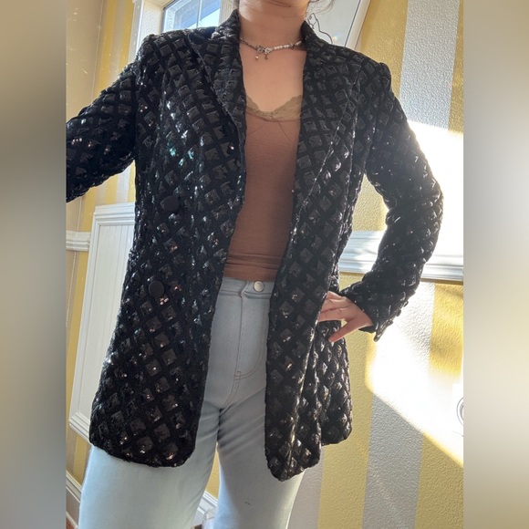 Jackets & Blazers - New Chic Black Sequins Women's Blazer